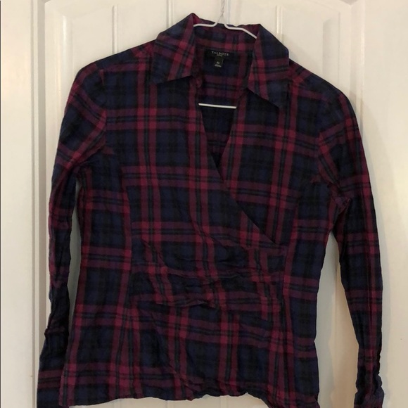 Talbots Tops - Women's Plaid Long Sleeve Shirt Talbots 6P Petite